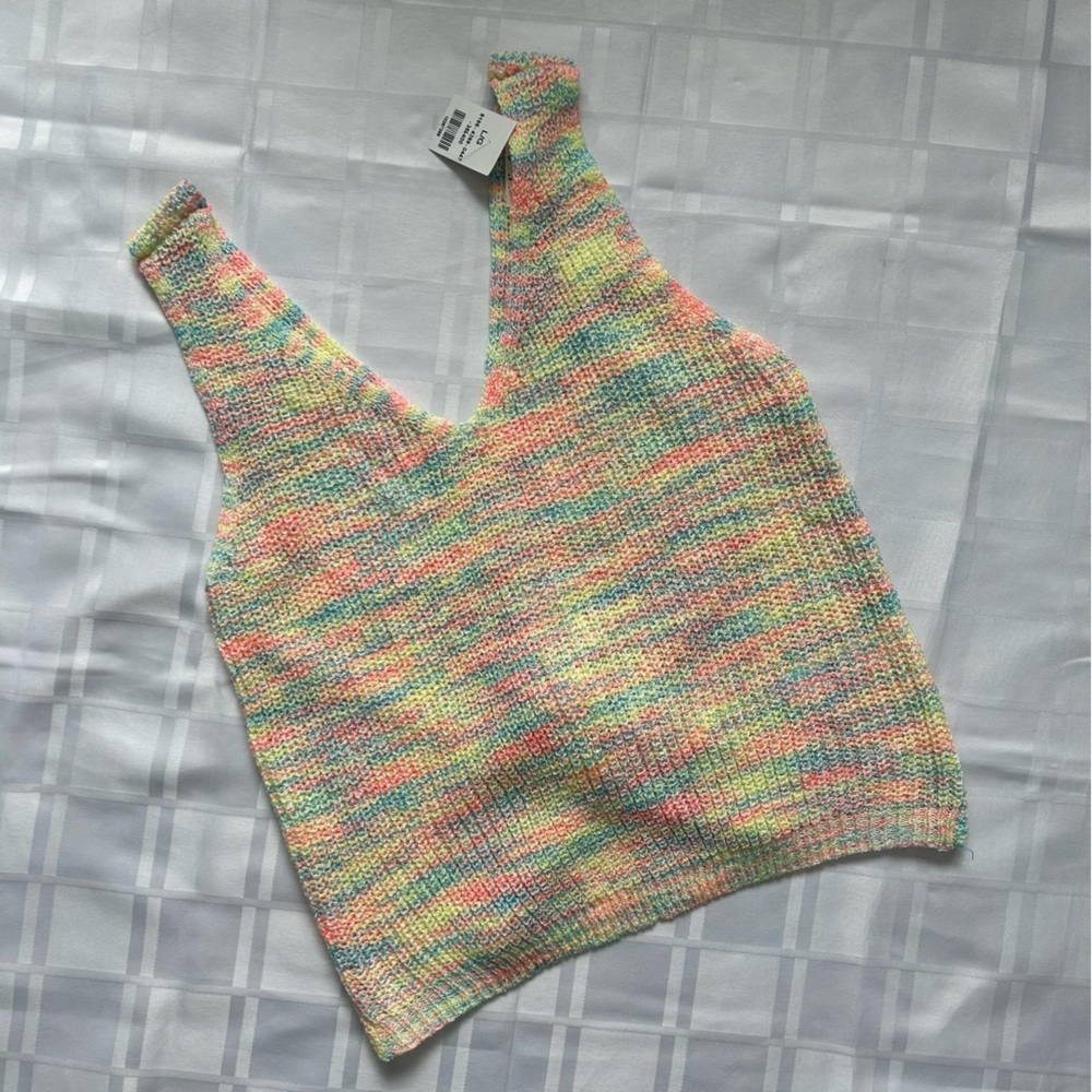 Pastel Multi-Color Knit Tank Top Junior L